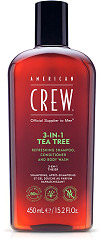  American Crew 3-in-1 Tea Tree Shampoo, Conditioner & Bodywash 450 ml 